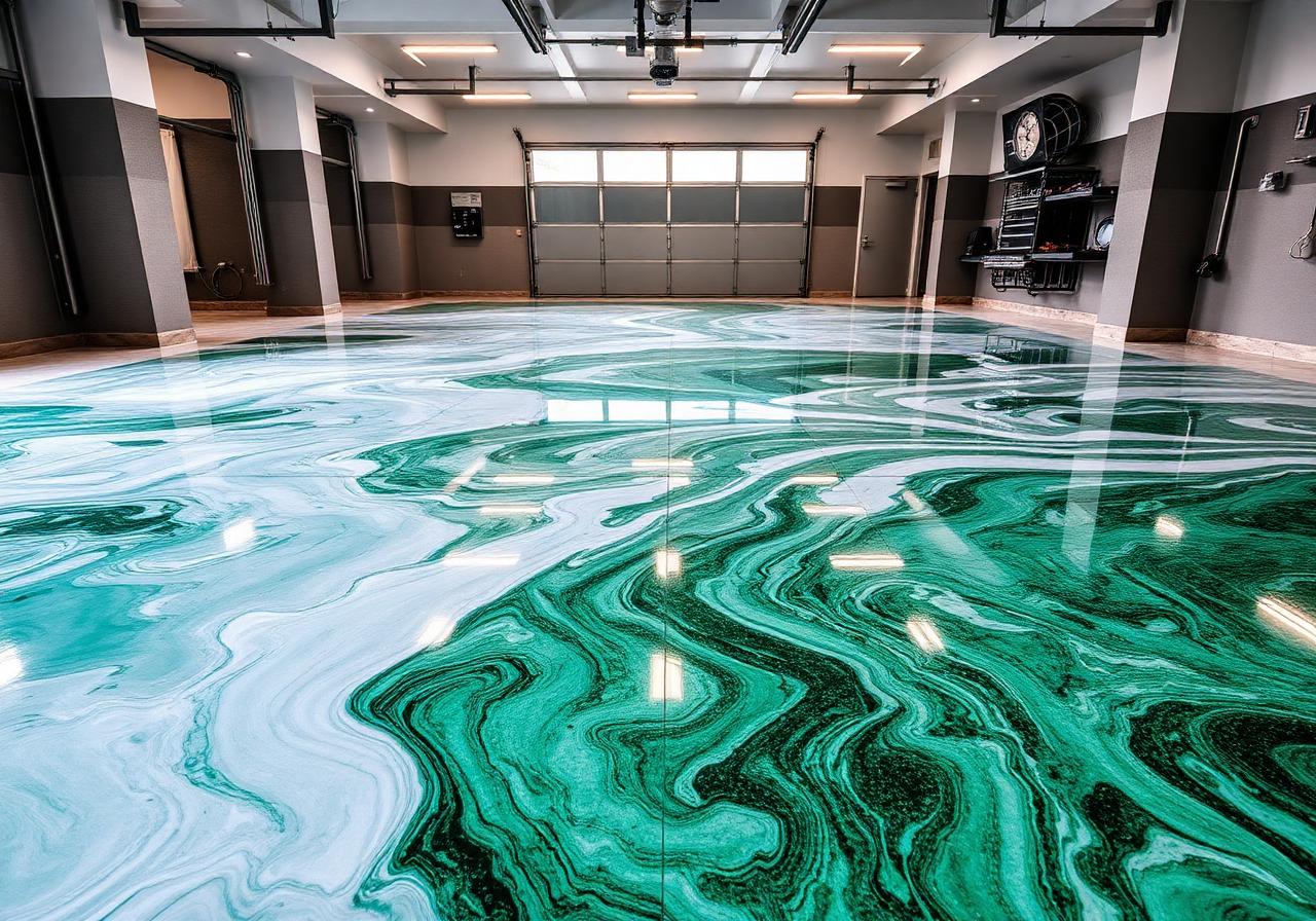 Mirror-finish metallic epoxy