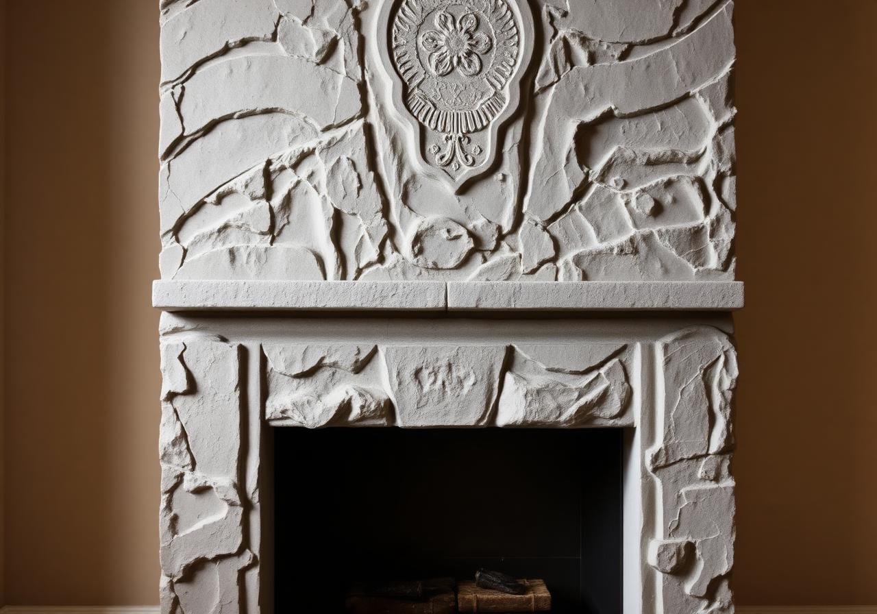 Hand-carved concrete artistry